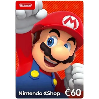 €60.00 EUR Nintendo eShop Gift Card - EUROPE