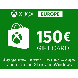 €150.00 EUR XBOX GIFT CARD - EUROPE