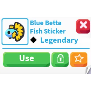 Blue Betta Fish Sticker Legendary🏎️FAST DELIVERY🏎️