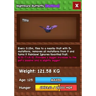 121.58KG/ Butterfly NM/🏎️FAST DELIVERY🏎️