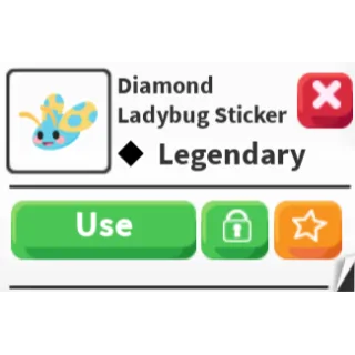 Diamond Ladybug Sticker Legendary