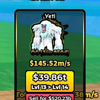 OG YETI RAREST IN GAME - BULD THE BASE AND STEAL