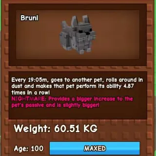 NIGHTMARE CHINCHILLA 60KG - GROW A GARDEN