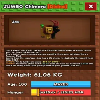 CHIMERA 60KG - GROW A GARDEN