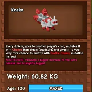 NIGHTMARE KITSUNE 60KG - GROW A GARDEN