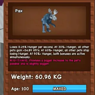 NIGHTMARE WENDIGO 60KG - GROW A GARDEN