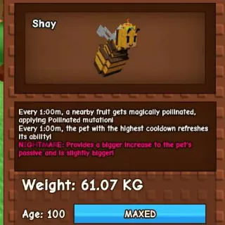 NIGHTMARE QUEENBEE 60KG - GROW A GARDEN