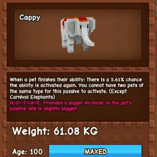 5X NIGHTMARE CARNIVAL ELEPHANT 60KG - GROW A GARDEN