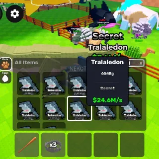 10x Tralaledon 20-30m/s - Steal An Egg