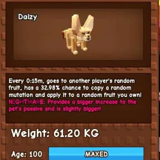 NIGHTMARE FENNEC 60KG - GROW A GARDEN