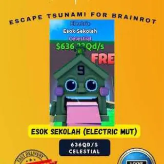 10X Esok Sekolah 636.23Qd/s | Escape Tsunami For Brainrots