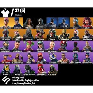 [PC/PSN/XBOX]  37 Skins | OG STW DELUXE EDİTİON | Batman|Drift| Yulejacket | |Mace Windu|Tidy |Hot Marat |VBUCKS+FULL ACCESS