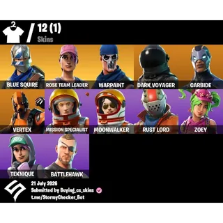 [PC/PSN/XBOX] 12 Skins | OG STW | Blue Squire | Carbide | Take The L | Vertex| 150 VBUCKS+FULL ACCESS+MAİL CHANGEABLE