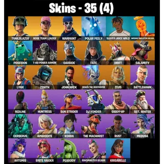 [PC/PSN/XBOX] 35 Skins | OG STW 35 Skins | Trailblazer | Carbide | Fate | Lynx | Drift | 450 VB+FULL ACCESS