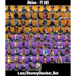 [PC/PSN/XBOX] 77 Skins | OG STW | Black Knight | Skull Trooper | The Reaper | Floss | 350  VBUCKS+FULL ACCESS+MAİL CHANGEABLE 