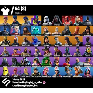 [PC/PSN/XBOX] 54 Skins | OG STW | Spike |Kylo Ren|Harley Quinn| Spike | 350 VBUCKS+FULL ACCESS