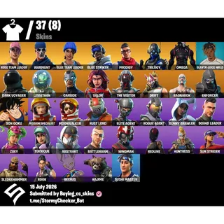 [PC/PSN/XBOX] 37 Skins | OG STW | Omega | Elite Agent| Blue Team Leader | Fresh  | Take The L | 400 VB FA