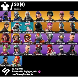 [PC/PSN/XBOX] 30 Skins | OG STW ULTİMATE EDİTİON| Indigo Kuno | Blue Squire | Havoc | The Reaper | Omega|250 VBUCKS+FULL ACCESS