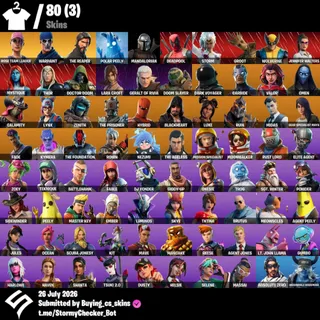 [PC/PSN/XBOX] 80 Skins | OG STW | Rose Team Leader | Warpaint |The Reaper | Lara Croft|Mako |1000 VBUCKS+FULL ACCESS