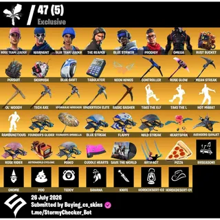 [PC/PSN/XBOX] 54 Skins | OG STW ULTİMATE EDİTİON | The Reaper | Omega Stage 5 | 150 VBUCKS+FULL ACCESS