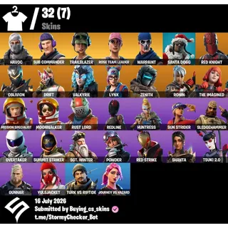 [PC/PSN/XBOX] 32 Skins | OG STW | Havoc | Red Knight | Trailblazer | 950 VBUCKS+FULL ACCESS