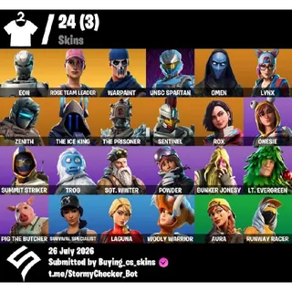 [PC/PSN/XBOX] 24 Skins | OG STW  | Eon Bundle | Rose Team Leader | Warpaint |Omen|Aura| Lynx  | 550 VBUCKS+FULL ACCESS