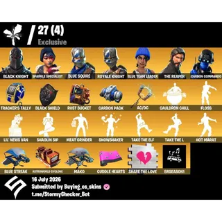 [PC/PSN/XBOX] 93 Skins | Black Knight | The Reaper | Omega | Mako | 1650 VB VBUCKS+FULL ACCESS+MAİL CHANGEABLE 