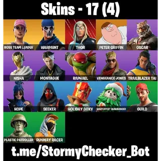[PC/PSN/XBOX] 17 Skins | OG STW | Raphael | Thor |Hope | 1000 VBUCKS+GTA5 FULL ACCESS+MAİL CHANGEABLE