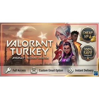  Valorant TR Region Account Creation - Handmade - Cheapest Valorant Points (FA)