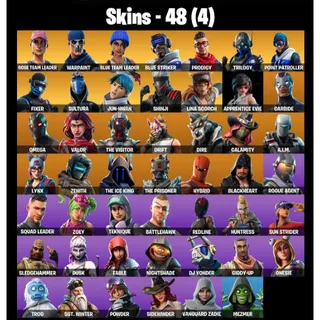 [PC/PSN/XBOX] 48 Skins | OG STW | Omega | Blue Team Leader | Mezmer  | Rogue Agent | 50 VB+FULL ACCESS