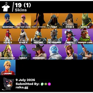 [PC/PSN/XBOX] 19 Skins | OG STW | Laguna | Riot |Hot Marat 100 |300  VBUCKS FULL ACCESS+MAİL CHANGEABLE