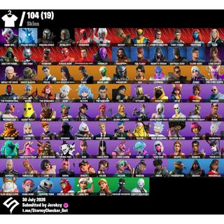 [PC/PSN/XBOX] 104 Skins | Midas | Tony Stark  | Lara Croft | Backlash | 300 VBUCKS+FULL ACCESS+MAİL CHANGEABLE