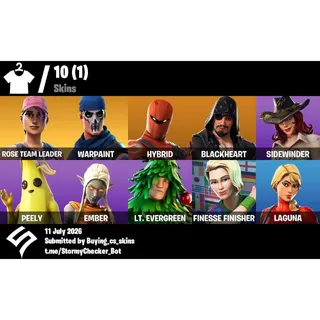 [PC/PSN/XBOX] 10 Skins | OG STW |Rose Team Leader|Warpaint | Finesse Finisher |BRSeason1 | 50 VBUCKS+FULL ACCESS