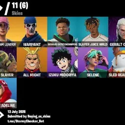 [PC/PSN/XBOX] 11 Skins | OG STW |All Might | Giannis Antetokounmpo Izuku Midoriya |250 VBUCKS+FULL ACCESS+MAİL CHANGEABLE