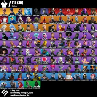 [PC/PSN/XBOX] 113 Skins | OG STW  | Ninja | İnferno| Xander | Omega Knight |750 VBUCKS+FULL ACCESS+MAİL CHANGEABLE