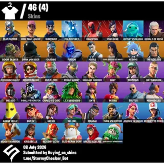 [PC/PSN/XBOX] 46 skins | OG STW | Blue Squire | Gold Midas | Take The L| Carbide |350 VBUCKS FULL ACCESS+MAİL CHANGEABLE