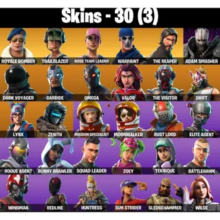 [PC/PSN/XBOX] 30 Skins | OG STW LİMİTED EDİTİON | Royale Bomber | The Reaper | Omega | Fresh | 350 VB +FULL ACCESS