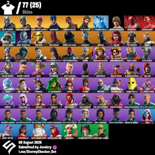 [PC/PSN/XBOX] 77 Skins | OG STW | Travis Scott| The Reaper | Blue Squire | Royale Knight |Omega |50 VBUCKS+FULL ACCESS