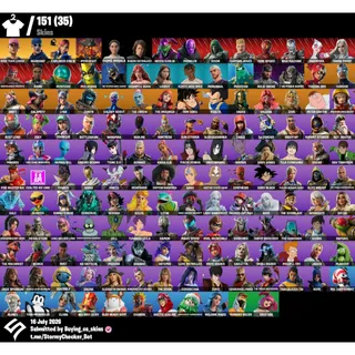 [PC/PSN/XBOX] 151 Skins | OG STW | Son Goku  | Ben Tennyson | Take The L|Mongraal|FULL ACCESS FORTNİTE ACCOUNT