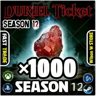S12 DIABLO 4  ×1000 （ Duriel Ticket ）  Diablo IV  Available on all platforms, fast shipping.