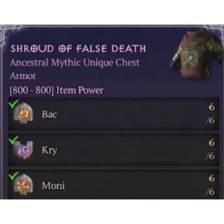 S11 Diablo 4  S11 RUNE (Bac*60,Kry*+60.Moni*60)   1 stacks Shroud of false death   Diablo IV Ship immediately