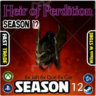 S12 Diablo 4  S12 Heir of Perdition  (12*Jah + 12* Que + 12* Gar)   Any 18 runes  Diablo IV Ship immediately