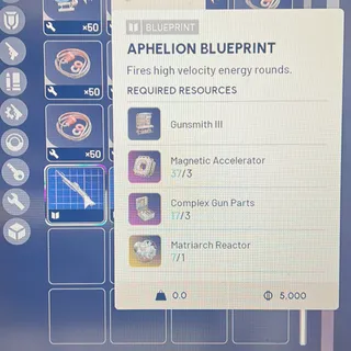 ARC Raiders-Aphelion Blueprint  *1   