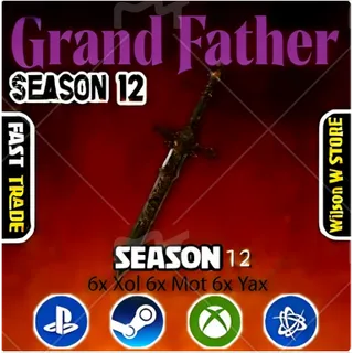 Diablo 4 S12 grand father  RUNE (Xol*6 Mot*6 Yax*6) 2 stacks Doombringer Diablo IV