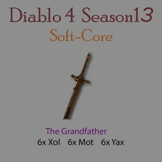 Diablo 4 S13 grand father  RUNE (Xol*6 Mot*6 Yax*6) 2 stacks Doombringer Diablo IV