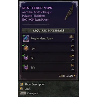 S14 Diablo 4  S14  SHATTERED VOW (6*Lgni  + 6* Kel + 6*Teb ) Any 18 runes  Diablo IV Ship immediately ⭐Death Awakening