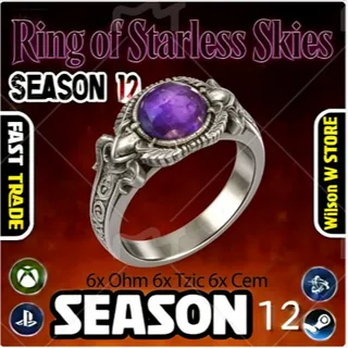 S12 Diablo 4  S12  Ring of Starless Skies  (12*Ohm  + 12*  Tzic + 12* Cem )   Any 18 runes  Diablo IV Ship immediately