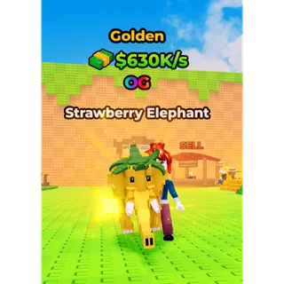Kick a lucky block| OG | Strawberry elephant GOLDEN | BASE LEVEL | FAST DELIVERY | CHEAPESTT