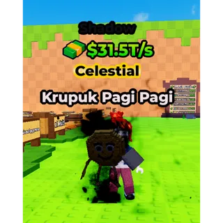  Kick a lucky block| CELESTIAL | KRUPUK PAGI PAGI SHADOW| LEVEL 70 | 31t+/s | FAST DELIVERY | CHEAPESTT