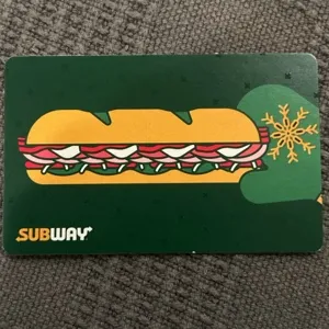 $10.00 Subway gift card